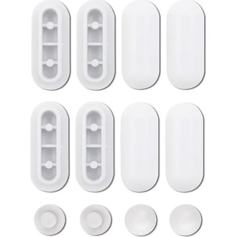 Tampon Abattant WC, Patin Abattant WC, Tampon Universel pour Siège Toilette, pour Maison L'hôtel L'hôpital L'ensemble, Compatible avec Tous Modèles Standard (Blanc) (1/5)