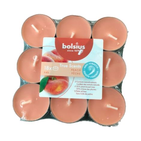 Tealight 18pz 4H peach Bolsius