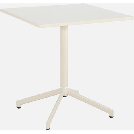 Mesa de jardín bistró cuadrada plegable de acero, 2 personas (1/5)