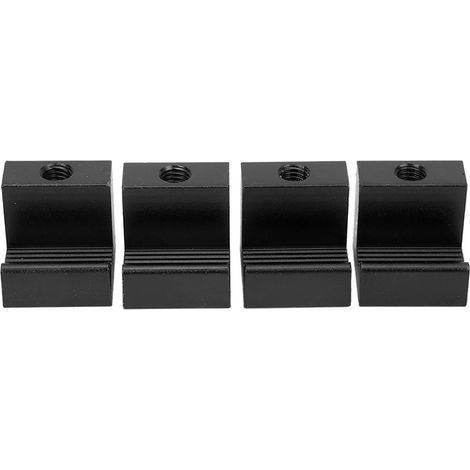 Kit 4 Pièces Crochets J Fixation Coffre Camionnette Aluminium Acier Inoxydable Universel Noir Rangement Accessoires Montage (1/5)