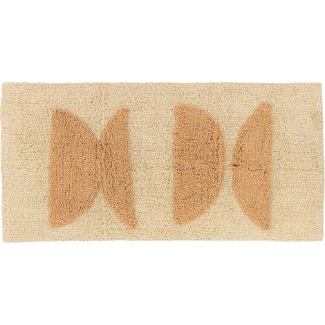 Alfombra de algodón taftada 45 x 90 cm - tribal craft ocre - Tendance (1/4)