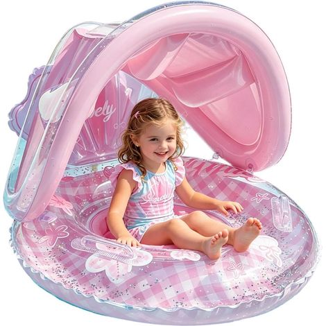 Children's Inflatable Swimming Pool Float, Cute Swimming Float with Bumper - Pool Float with Bumper - for Beach, Water, Lake, Summer, Travel, Holidays, Party, Games (1/5)