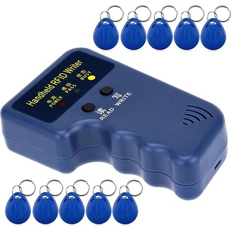 Portable 125 KHz RFID Duplicateur Copieur Lecteur Graveur Carte D'identité Cloner Programmeur Cartes Réinscriptibles EM4305 / T5577 UID (1/5)