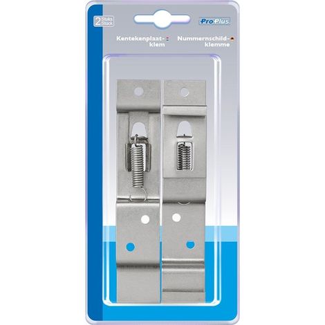 Morsetto porta targa 2 pezzi in blister