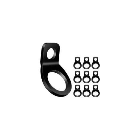 Lot de 8 points d'ancrage , avec anneaux d'arrimage noirs, adaptés à une installation dans les garages, les ateliers, les camions, les remorques, les voiturettes de golf et endroits. (1/5)