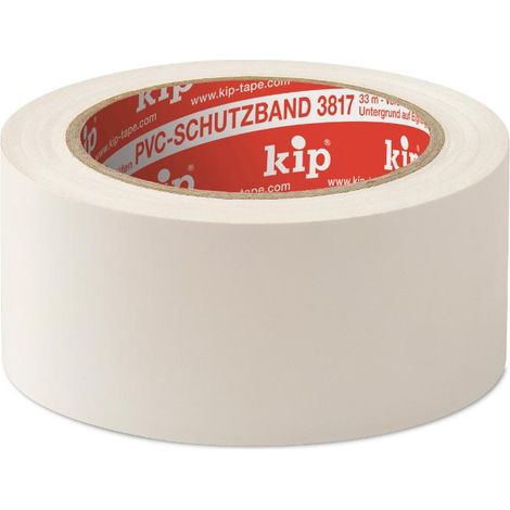 KIP 3817 PVC-Schutzband – glatt, weiß 50mm x 33m (36 Rollen) - 3817-55