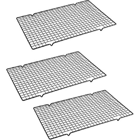 Grille de refroidissement carrée antiadhésive pour gâteaux et pains, 25,5 x 41 x 1,5 cm (1/5)