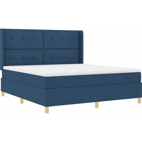 Maison Exclusive - Letto a molle con strisce LED Blu 180 x 200 cm Tessuto (1/5)