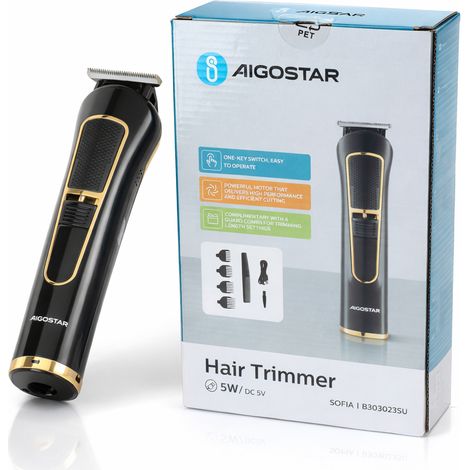 Aigostar Sofia Tagliacapelli 4 in 1 Multifunzione 60 Minuti 6000 RPM 4 Pettini