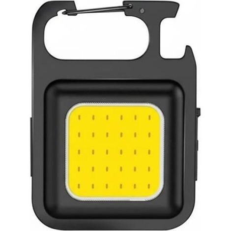 Lampe Porte-Cles - Carrée - Noir - Avec Aimant Integre - Pour Usage Exterieur Et Travail - 1 Piece (1/3)