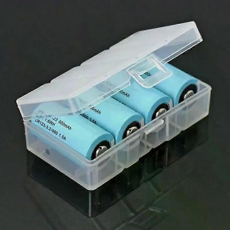 Robustes, tragbares und stoßfestes Batteriefach für CR123- und 16340-Batterien – ideal für Reisen und Outdoor-Aktivitäten. (1/4)
