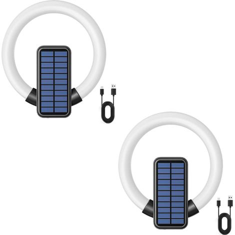 2 lampes solaires d'extérieur, lampes LED étanches pour jardin, lampes décoratives pour jardins et terrasses (1/5)