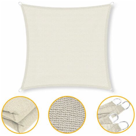 Ahlsen Sonnensegel 3x4 m, Hitzeschutz, Sonnenschutz, UV-Schutz, Terrassensonnenschutz - creme