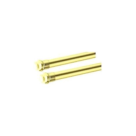SWISH - 2 BACCHETTE TONDE A PRESSIONE DIAM. 8MM 30-35 CM IN ALLUMINIO COLORE ORO