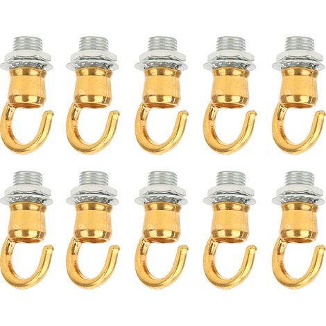 Lot de 10 anneaux de suspension en alliage de zinc pour lanternes, lustres et accessoires de décoration DIY, finition or par électrophorèse. (1/5)