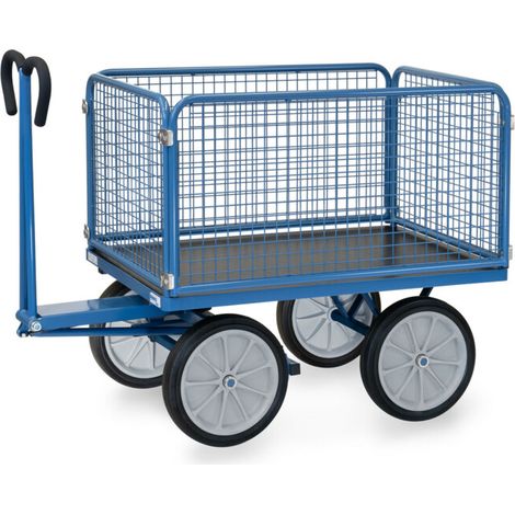 fetra Chariot à plateaux manuels 6434V - charge max. 1000kg pneus pleins (1/5)