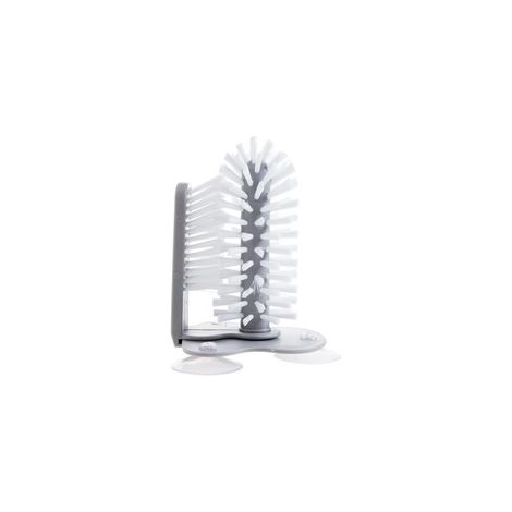 1 pièce : brosse à tasse, brosse nettoyante pour verre et flacon, accessoire de cuisine pour évier, outil compact 2-en-1 pour gobelet à boisson, verre à vin et brosse avec ventouse (1/4)