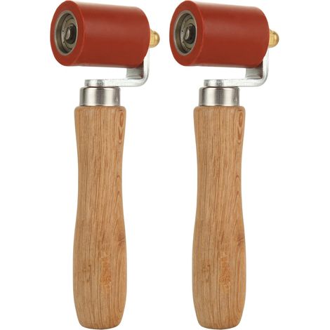2-teiliges, hitzebeständiges Silikon-Verklebungswalzen-Set mit manuellem Druckschweißwerkzeug, 40-mm-Gummiwalze