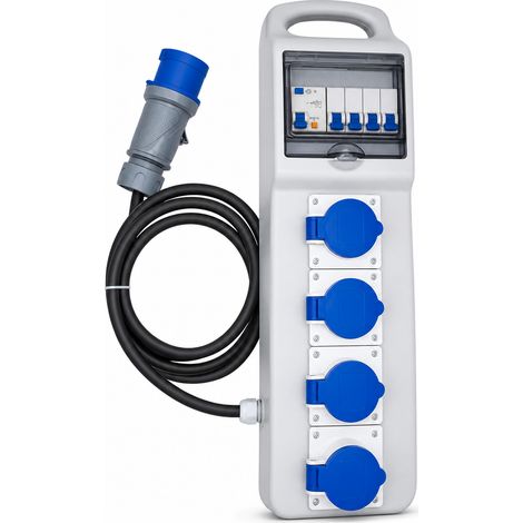 Coffret Prise Industrielle IP44 PréCâblé 2 m pour Extérieur (1/5)