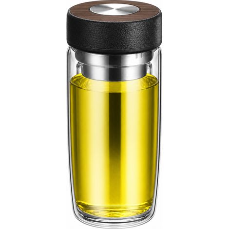 Verre à thé à paroi simple épaissie 500 ml, coloris noir