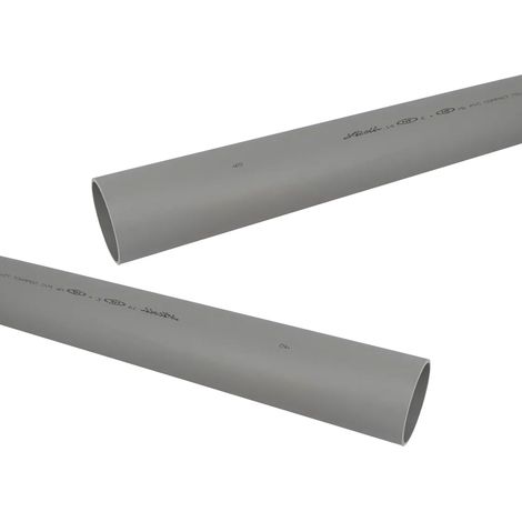 Nicoll – Lot de 2 tubes d'évacuation PVC compact 110 mm – Longueur 4 mètres – Épaisseur 3,2 mm – Normes NFe et NF Me