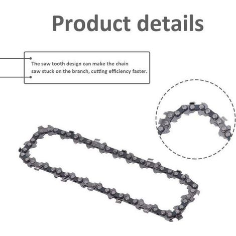 Chaine Tronconneuse - 40 Maillons - Pas 3/8 Low Profile - Jauge 1 3 Mm - Pour Elagueuse Sur Perche - Lot De 3 Chaines Et 1 Guide De 29 Cm (1/4)