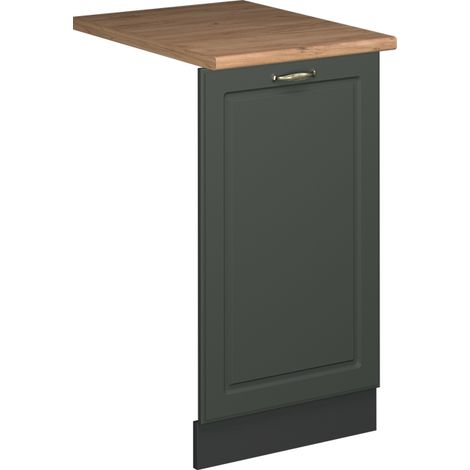 Façade de lave-vaisselle Fame-Line, Vert Or Campagne, 45cm, PT Chêne, Vicco
