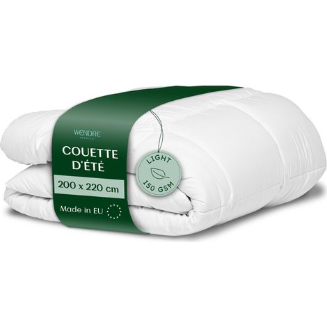 Couette Légère Été 200x220 cm 150 g/m² Respirante, Microfibre (1/5)