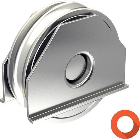 Slid'Up By Mantion – Monture pour portail coulissant – Galet acier zingué Ø100 mm – Charge max 200 kg – Adapté rail SU5058