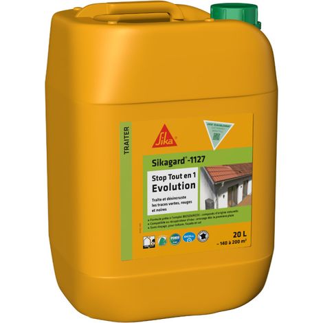 SIKA Sikagard-1127 - Limpiador y desincrustante de 20 litros para manchas verdes, rojas y negras