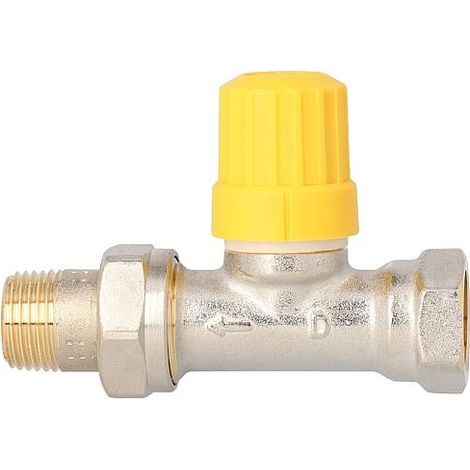 Danfoss Corps de vanne RA-UN 15 R 1/2, Passage, Nickelé mat, 013G3004