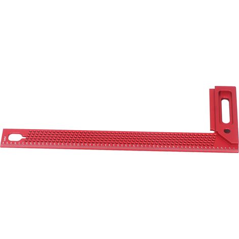 Règle de traçage à angle droit pour le positionnement des trous, 45°/90°, pour le traçage et le marquage du bois, 300 mm (1/5)