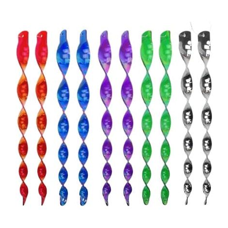 Spirales réfléchissantes / épouvantails, lot de 10, multicolores, 30 cm (1/5)