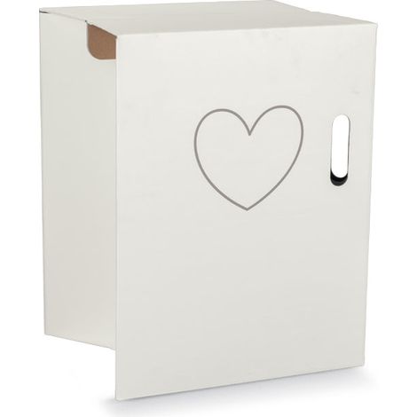 Scotton Sgabello Pieghevole 340 x 285 x 440 Mm con Cuore Cartone Bianco