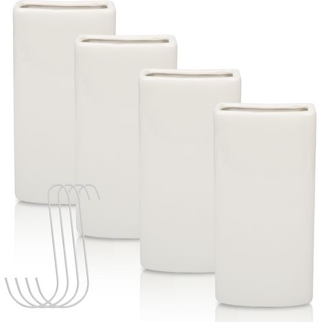 Wolketon Radiador humidificador de aire  4x   evaporador calentado por agua  con gancho para colgar  cerámica  blanco 9 x 3 5 x 9 cm (1/5)