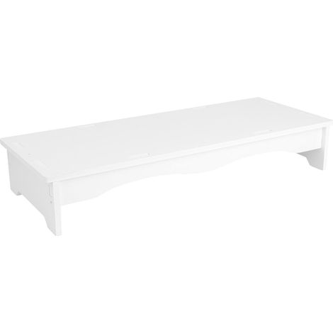 Support Surélevé pour Écran D'ordinateur en Pvc Blanc, Rehausseur de Bureau Simple et Pratique, Facile à Installer, pour Maison et Bureau (1/5)