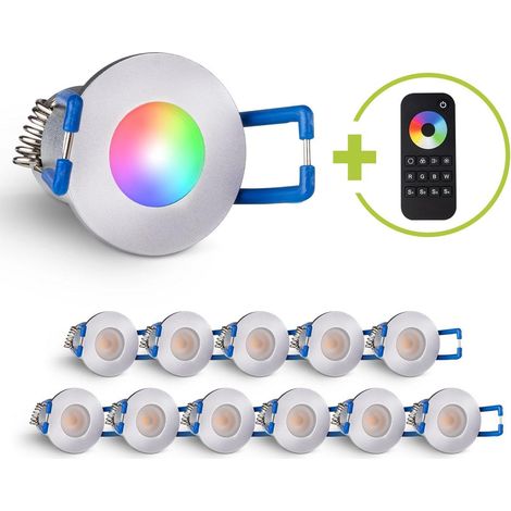 Einbaustrahler Mini Livorno 3W RGBW IP65 - Farbe: silber - Anzahl: 12x (1/5)