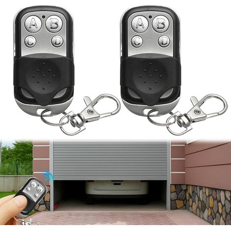 2 Pièces Telecommande Universelle Porte Garage,433.92 MHz Élécommande Universelle Portail,pour Porte de Garage et Voiture (1/5)