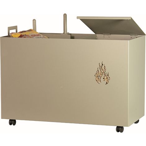 Coffre à granulés à roulettes avec 2 accessoires Jarlen Edilinox - Coloris Beige (1/3)