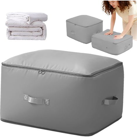 Organizer autocomprimibile, sacco a compressione salvaspazio, sacco a compressione, tasche portaoggetti mobili, grande sacco a compressione con maniglia rinforzata per piumoni, vestiti, coperte (1/5)