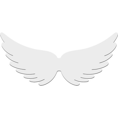 Alas de ángel de madera MDF blancas para decoración navideña de macramé. (1/4)