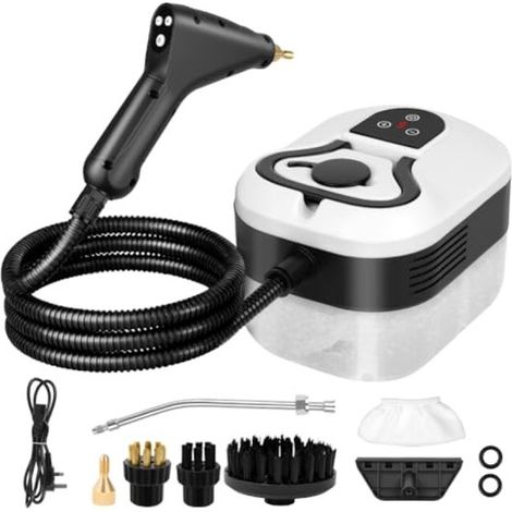 Nettoyeur vapeur portable 2500 W - 3,5 bars - 1,2 L - Temps de chauffe : 15 s - 6 niveaux de vapeur - Écran tactile numérique - 9 accessoires (1/5)