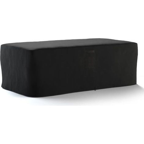 Housse rectangulaire pour table de jardin 180x120cm HBCOLLECTION Elite noir (1/4)