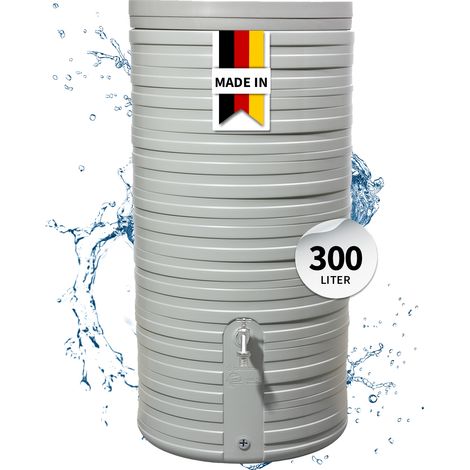 GARANTIA NORDIC Regentonne 300 Liter steingrau inkl. Deckel (1/5)