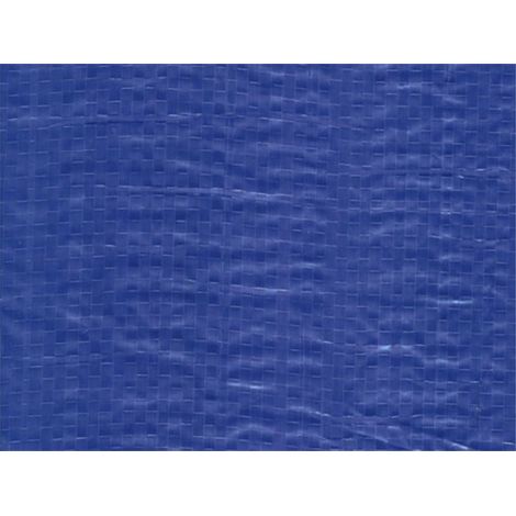 Bâche de protection 250g avec oeillets - Bleu 6m x 4m Bleu