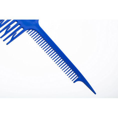 Peigne à coloration capillaire, peigne de mèches pour cheveux, outil de teinture et coiffage bleu (1/5)