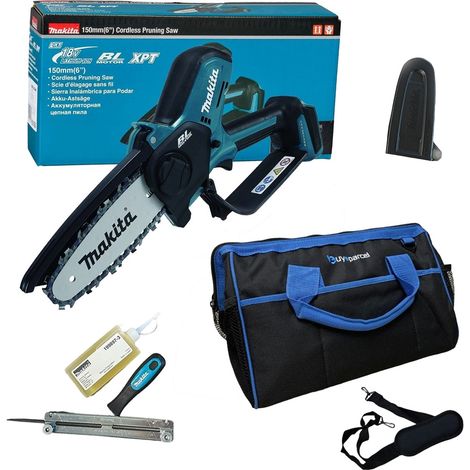 Makita DUC150Z Cordless Brushless Pruning Saw 18V Body Chainsaw 150mm + Bag (1/5)