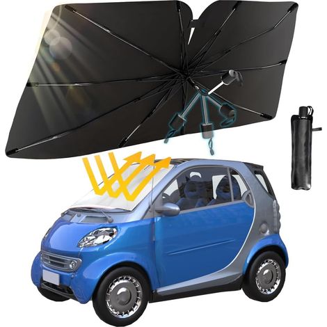 Pare-Soleil pour Pare-Brise de Voiture,130X75 cm Pare Soleil Voiture,Parapluie Pare Soleil Voiture,Pare Soleil Parapluie,Pare Soleil Pare Brise Avant,Pare-Soleil Pliable pour Pare-Brise Voiture (M) (1/5)