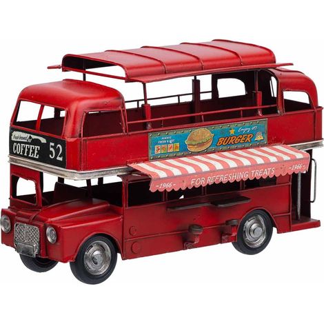 Autobus doble metal rojo 28x14x18.5h cm (1/5)