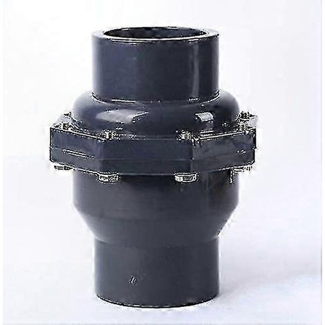 Clapet anti-retour PVC diamètre intérieur 50 mm pour évacuation d'eau, valve non-retour robuste pour systèmes de drainage, raccord plomberie standard. (1/5)